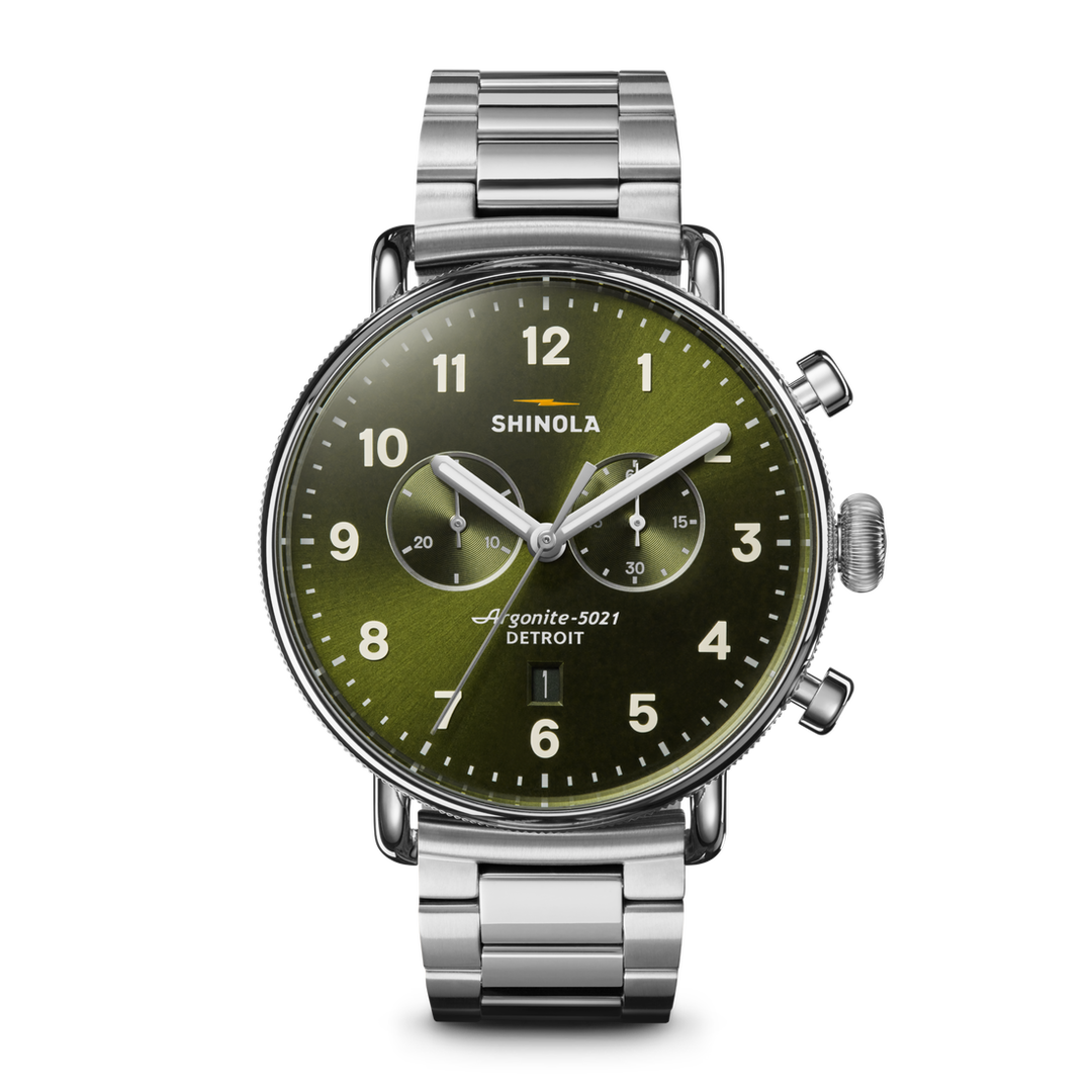 Shinola Canfield Chronograph Watch S0120307531-1-DkOlv-43-USA