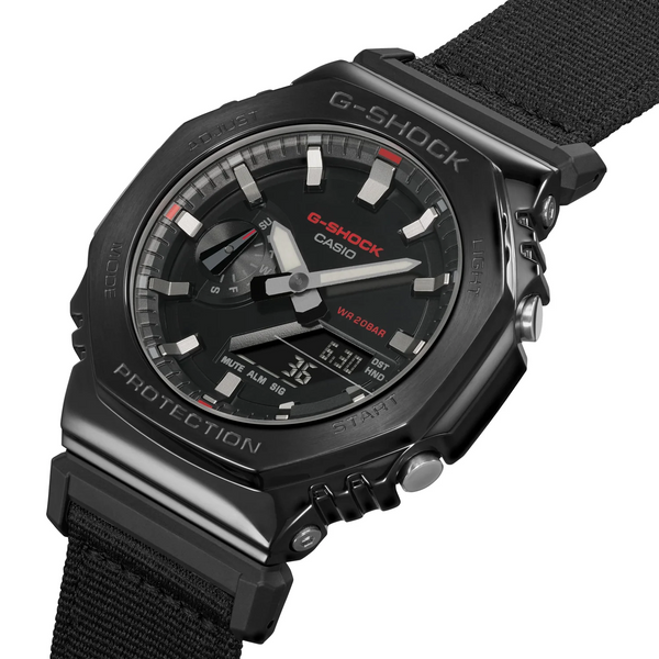 G-Shock GM2100CB-1A Metal Clad Black Casioak Red Accents – Safa G-Shock GM2100CB-1A Metal Clad Black Casioak Red Accents – Safa