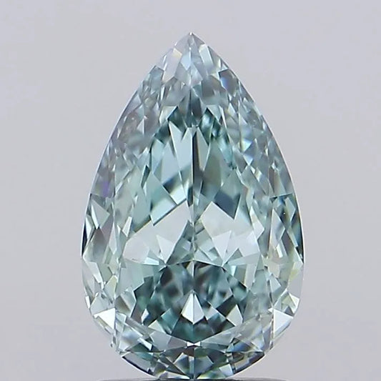 1.88ct Pear Lab Grown Diamond (Colour Fancy Vivid Green, Clarity VS1, IGI Certified)