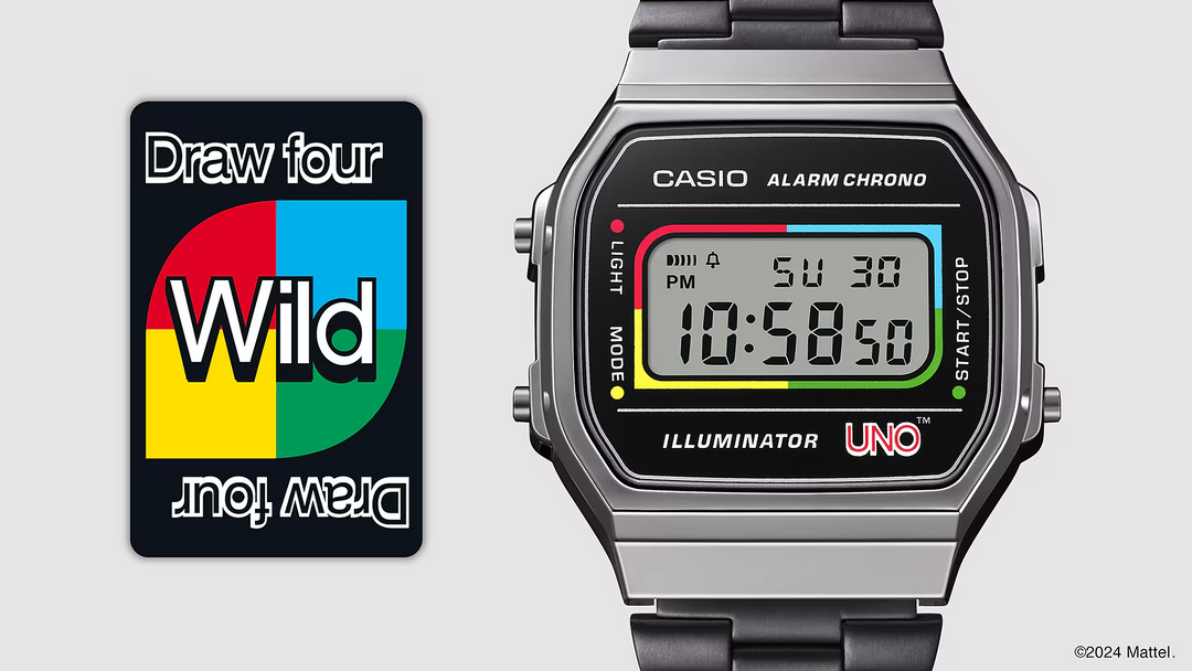 casio a168weuc 1a vintage uno collaboration model black