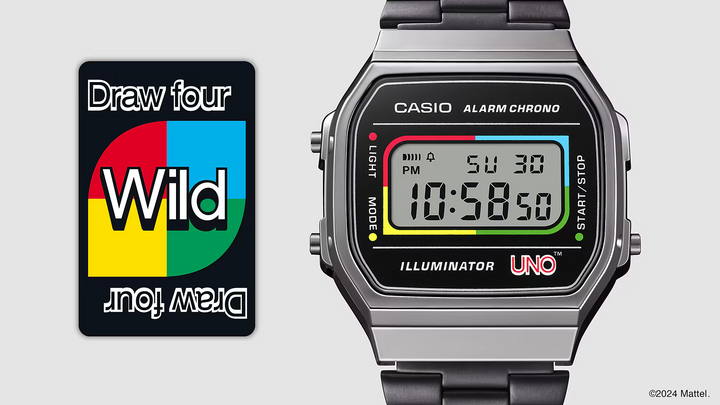 casio a168weuc 1a vintage uno collaboration model black