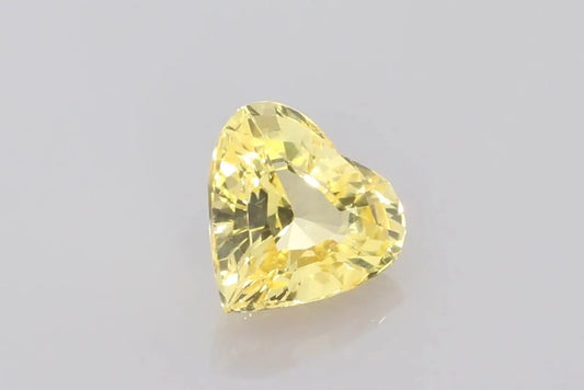 2.07ct Heart Natural Sapphire (Colour Yellow, Clarity Eye Clean, Cut Faceted)