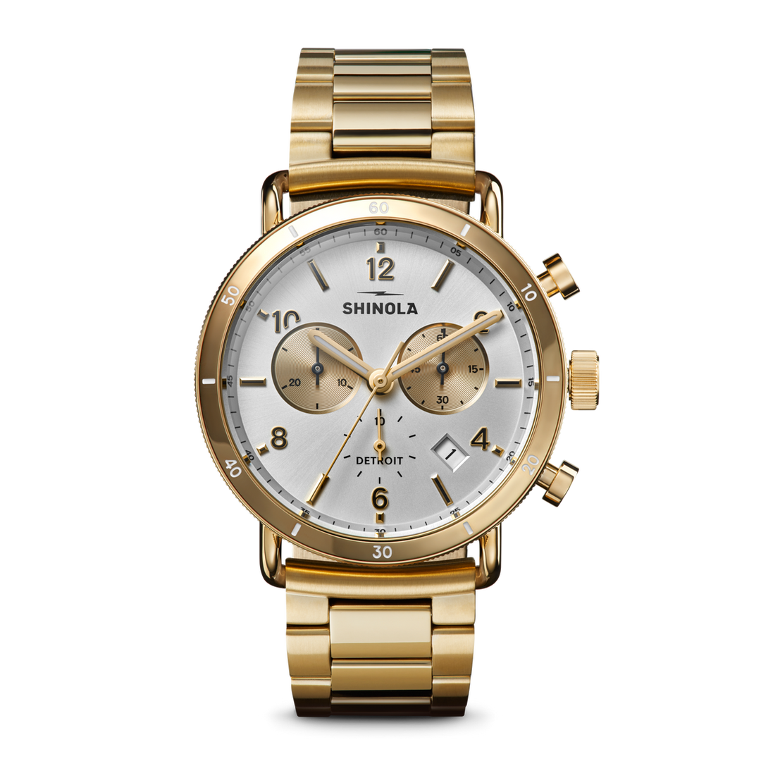 Shinola Canfield Sport Chronograph Watch S0120307783-1-Sil-40-USA
