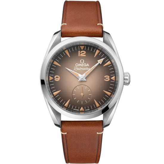 Omega Seamaster Railmaster 38 mm, steel on leather strap Self Winding Watch 235.12.38.20.13.001