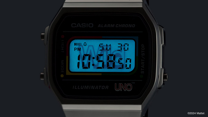 casio a168weuc 1a vintage uno collaboration model black