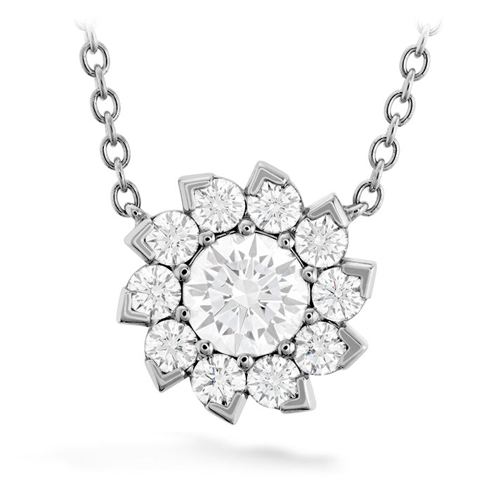 0 9 ctw aerial sol halo necklace in 18k white gold