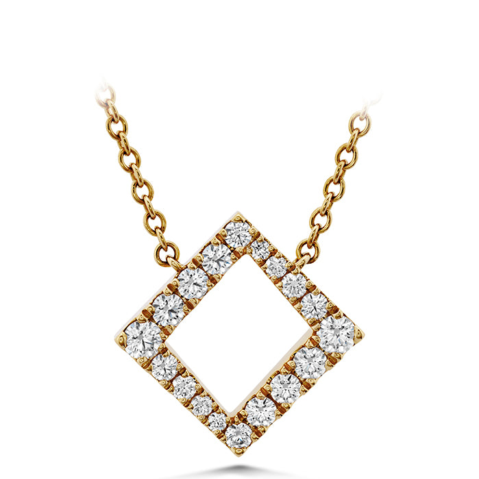 0 28 ctw charmed square pendant in 18k white gold