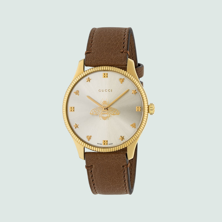G-Timeless watch with bee, 36 mm