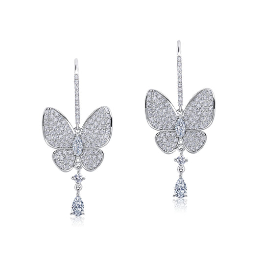butterfly drop earrings