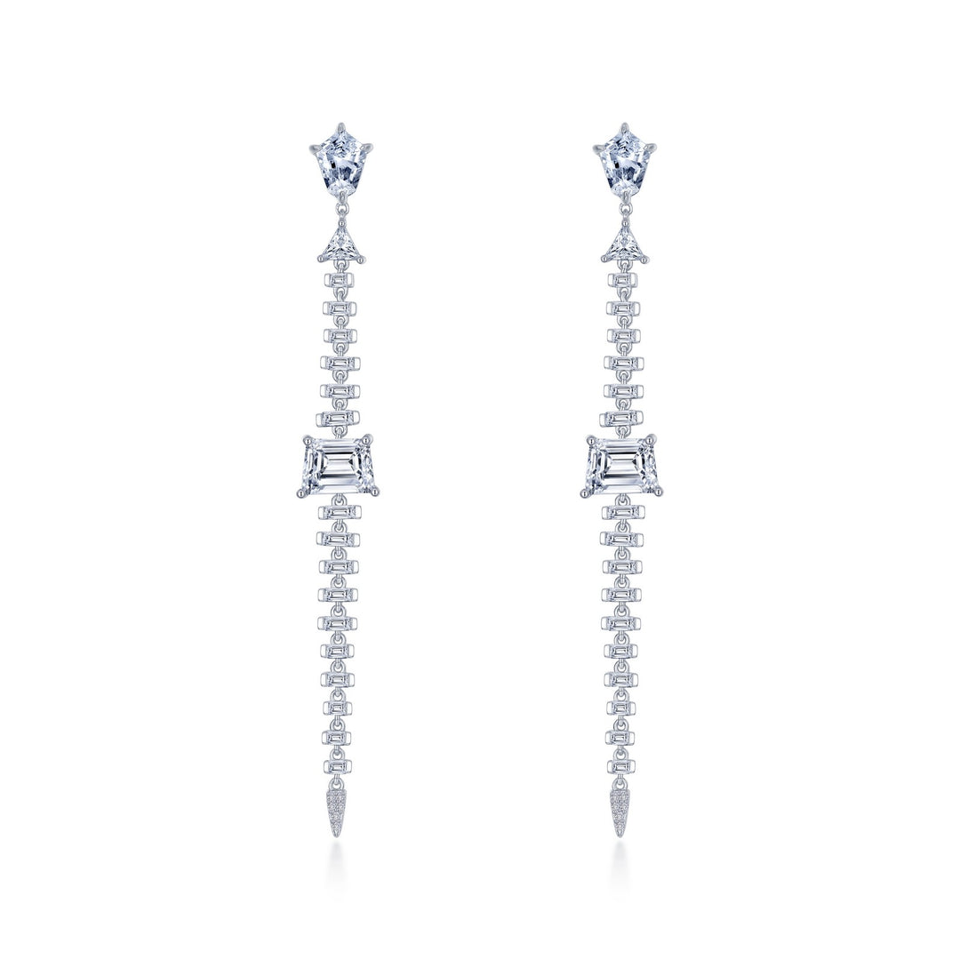long linear dangling earrings