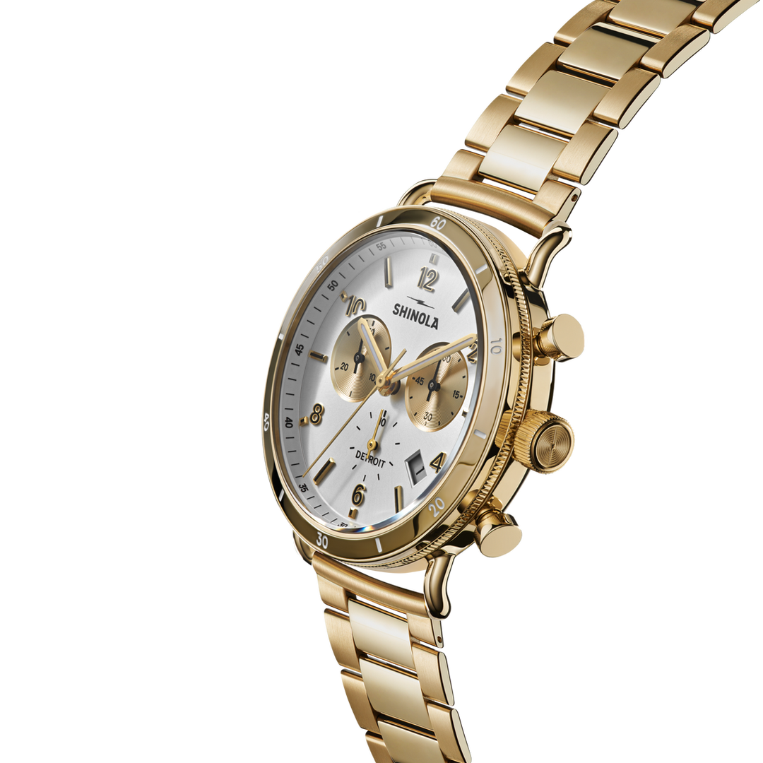 Shinola Canfield Sport Chronograph Watch S0120307783-1-Sil-40-USA