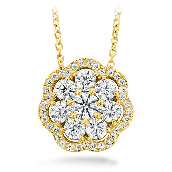 1 45 ctw aurora cluster pendant in 18k white gold