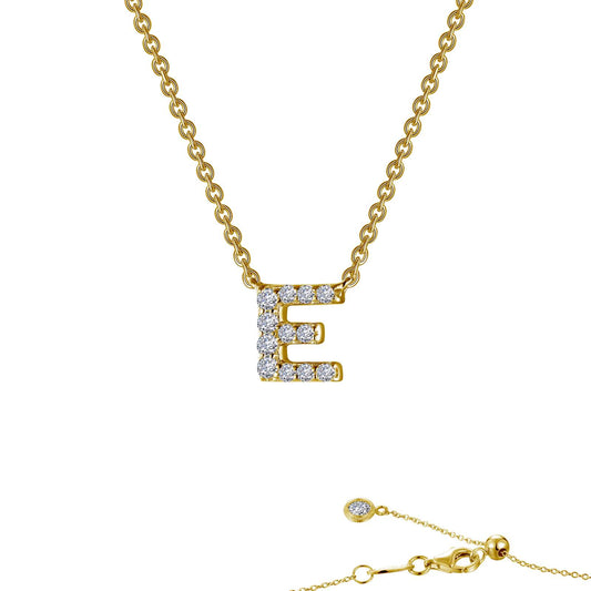 letter e pendant necklace 2