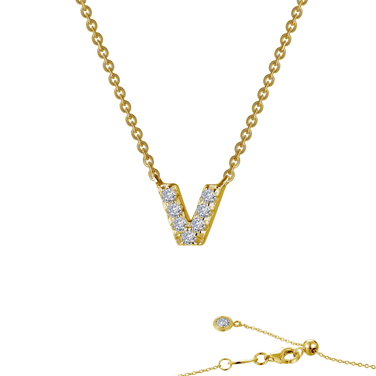 letter v pendant necklace 1