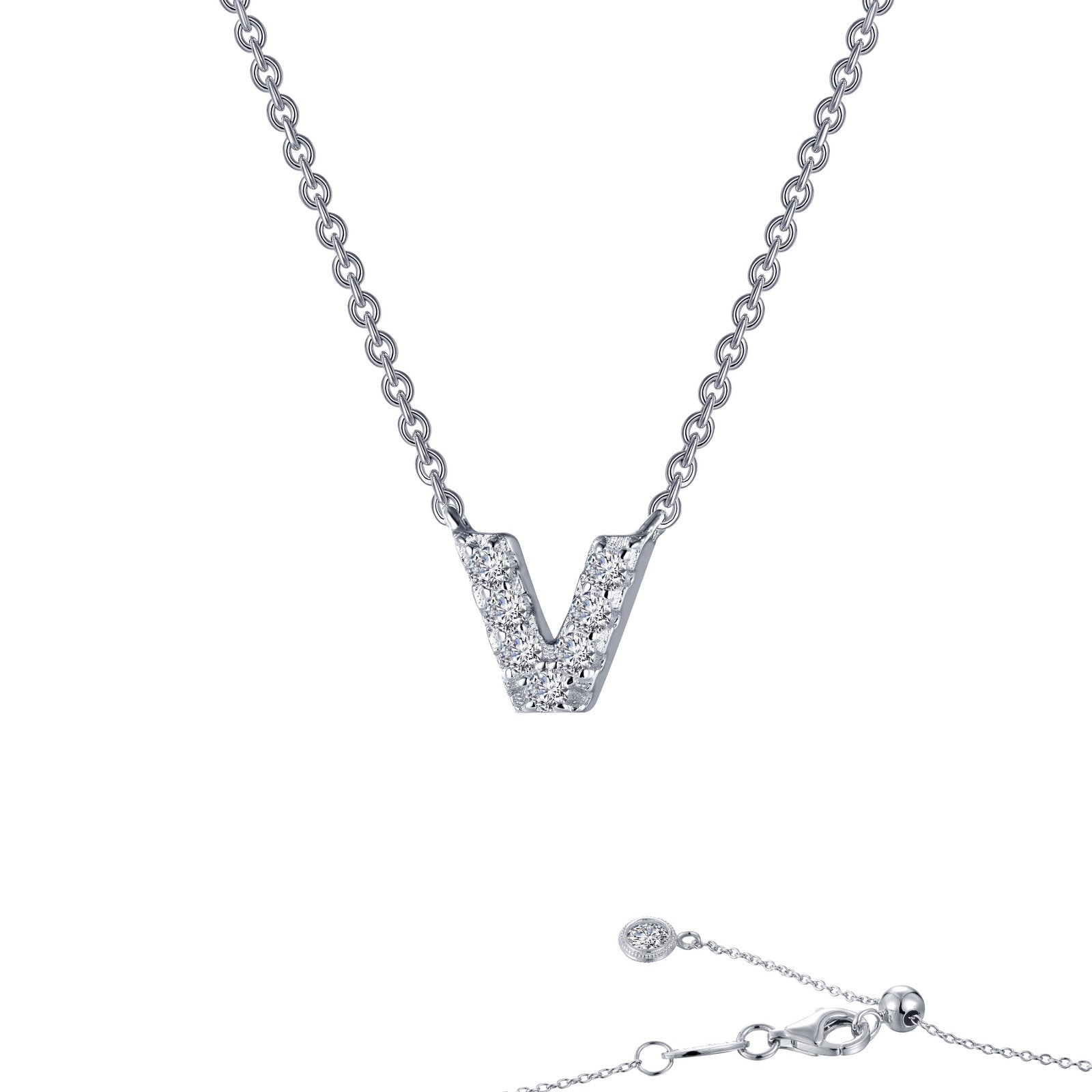 letter v pendant necklace