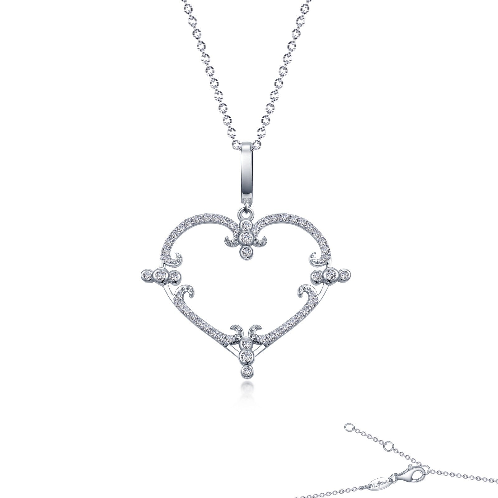 filigreen heart c necklace
