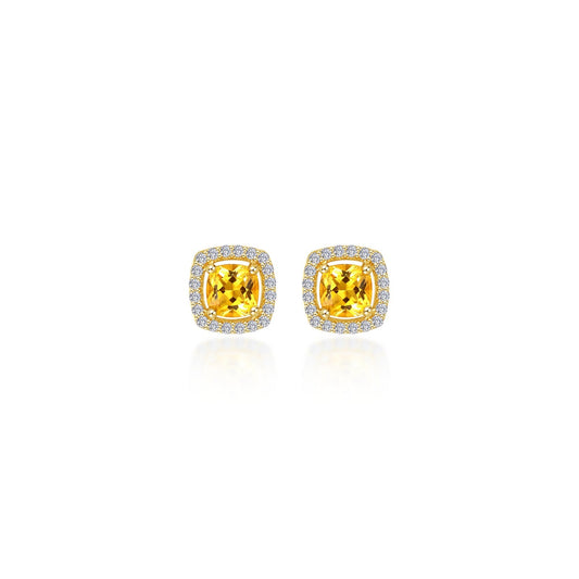 Lafonn Classic Cushion Citrine Earring E0329CAG00
