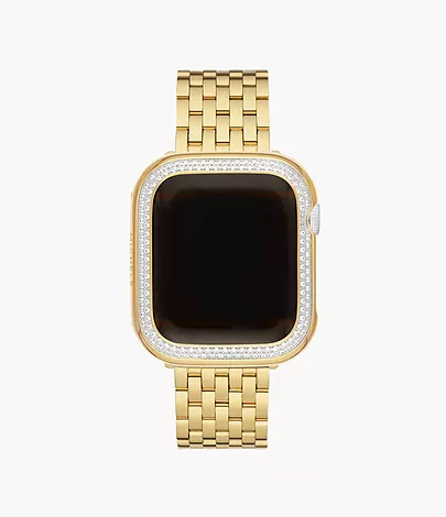 Series 7 and 8 41MM Diamond Case For Apple Watch in 18K Gold-Plated