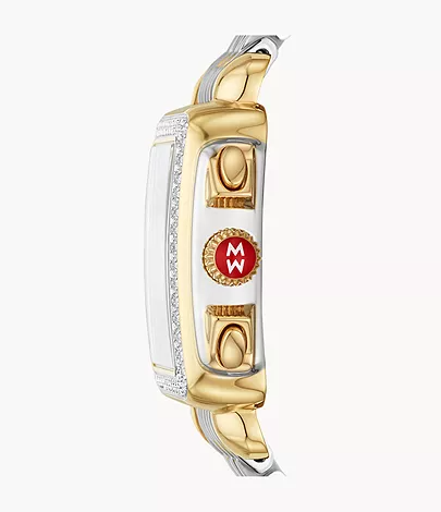 Deco Two-Tone 18k Gold Diamond Watch