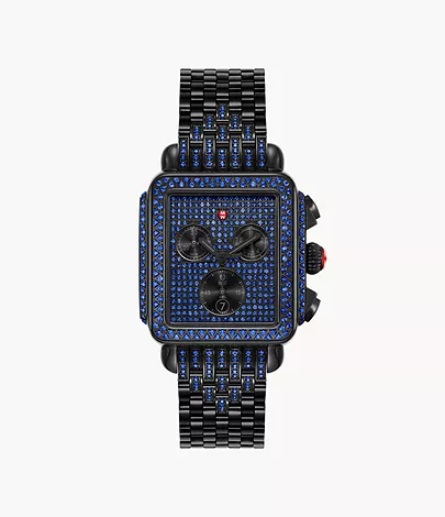 Limited Edition Deco Noir PavÃ© Sapphire Watch