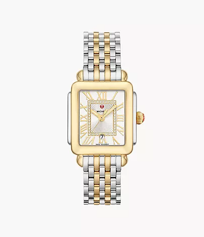 Deco Madison Mid Two-Tone 18K Gold Diamond Dial Watch