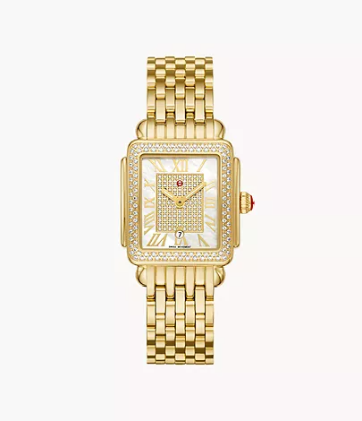 Limited Edition Deco Madison Mid 18K Gold-Plated Diamond Watch