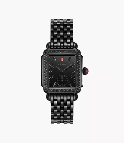 Deco Mid Noir Diamond Watch