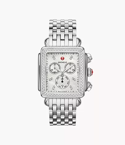 Deco XL Stainless-Steel Diamond Watch