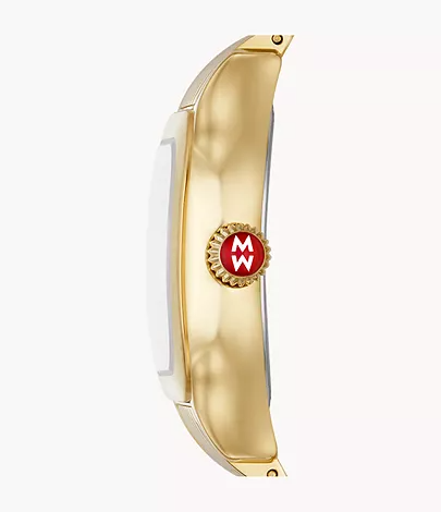Meggie 18K Gold-Plated Diamond Dial Watch