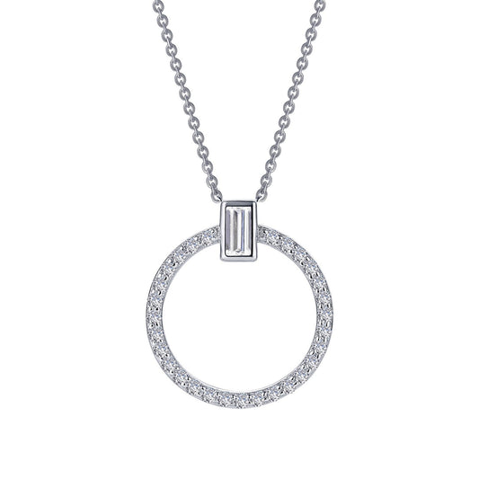 Lafonn Classic Baguette Diamond Necklace N0184CLP20
