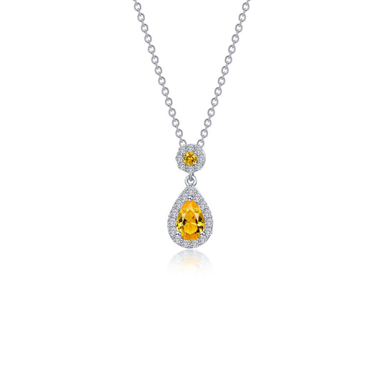 Lafonn Classic Pear Citrine Necklace N0318CAP20