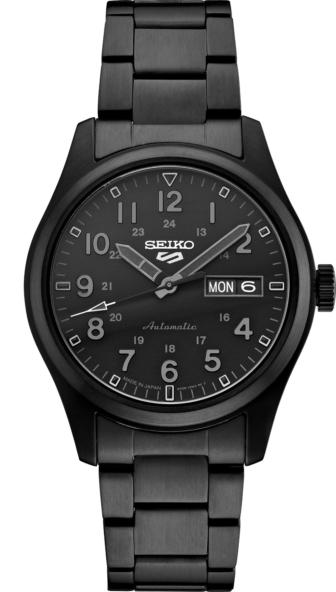 Seiko 5 sports black discount