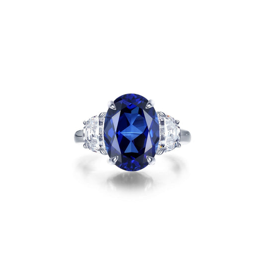 Lafonn Kaleidoscope Oval Sapphire #34 Blue Corundum Ring SYR024SP