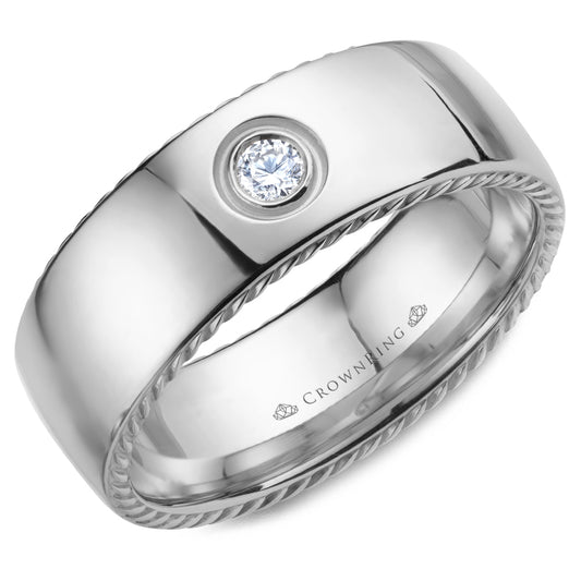 Crown Ring Wedding Band WB-016RD8W