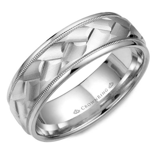 Crown Ring Wedding Band WB-9098