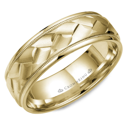Crown Ring Wedding Band WB-9098