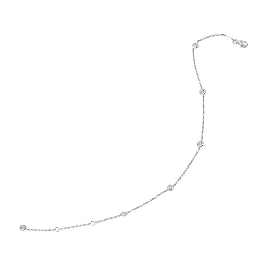 bezel set station anklet 2