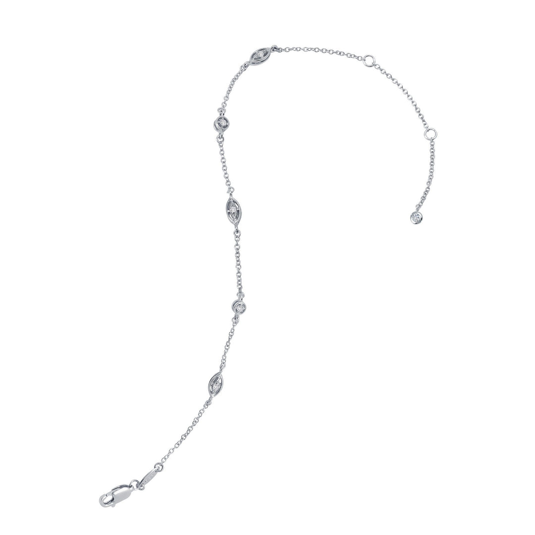 bezel set station anklet 1
