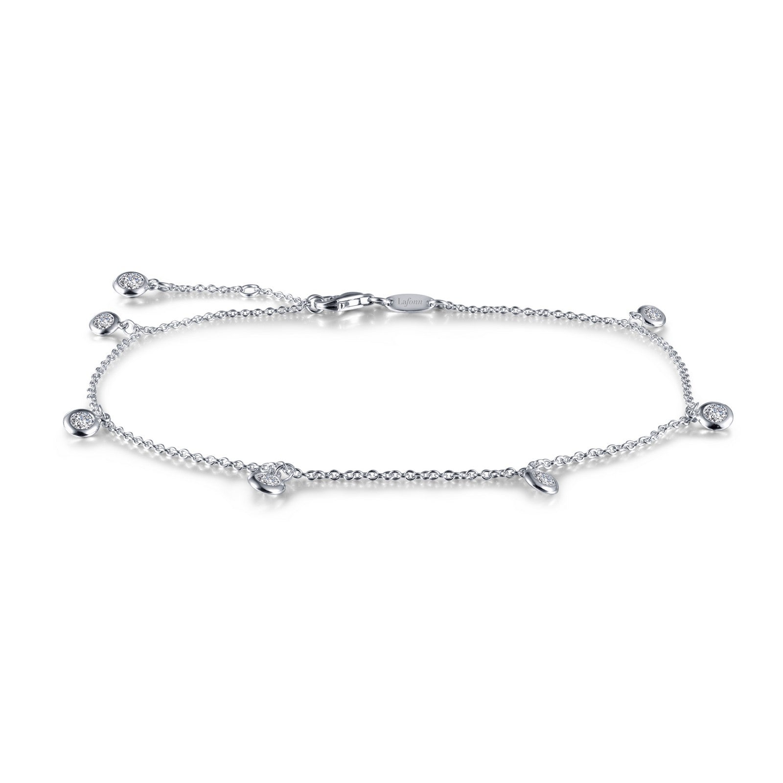 bezel set station anklet