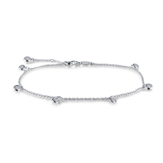bezel set station anklet