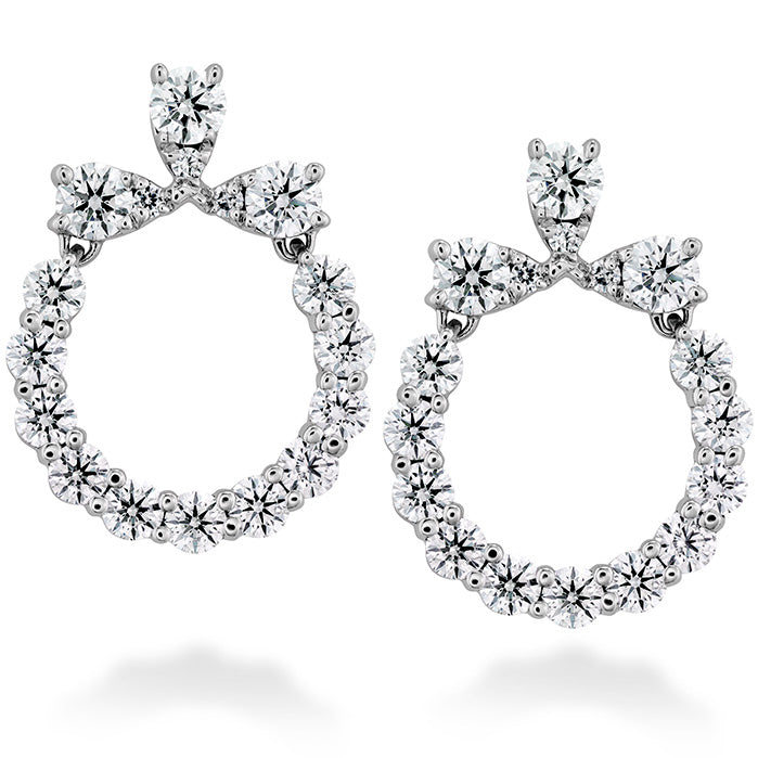 1 ctw aerial circle earrings in 18k white gold