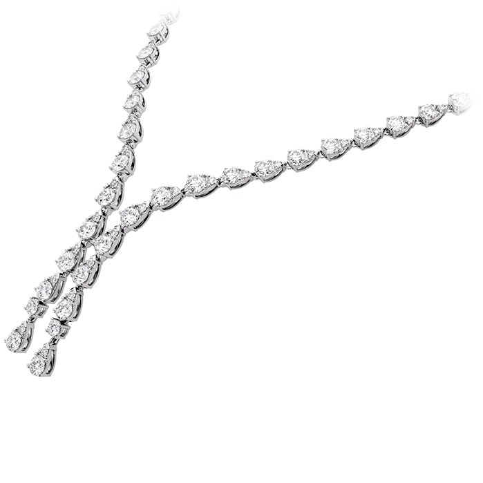 22 ctw aerial teardrop drop necklace in 18k white gold