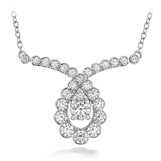 0 8 ctw aerial regal scroll drop necklace in 18k white gold
