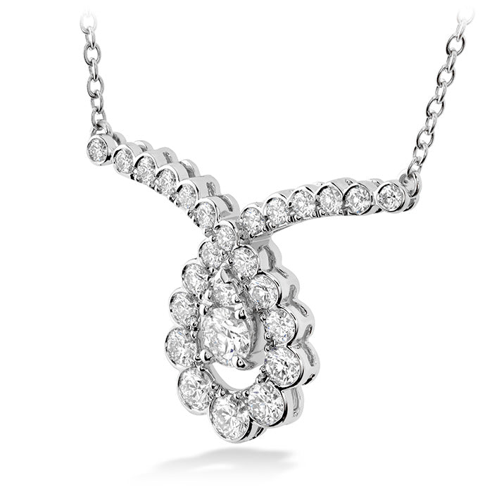 0 8 ctw aerial regal scroll drop necklace in 18k white gold