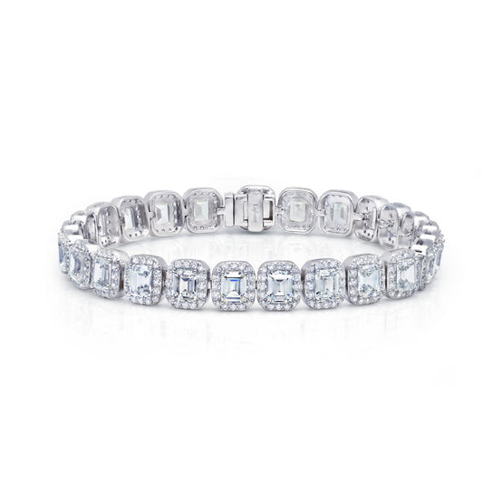18 34 ctw statement halo bracelet