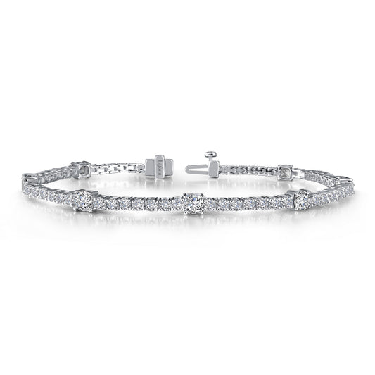 5 82 ctw classic station link bracelet 1