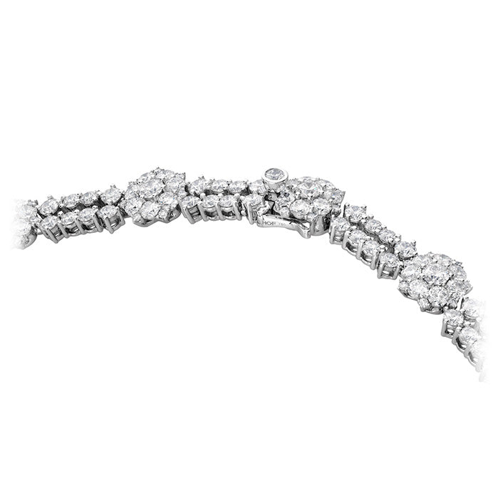 39 ctw beloved cluster necklace in 18k white gold