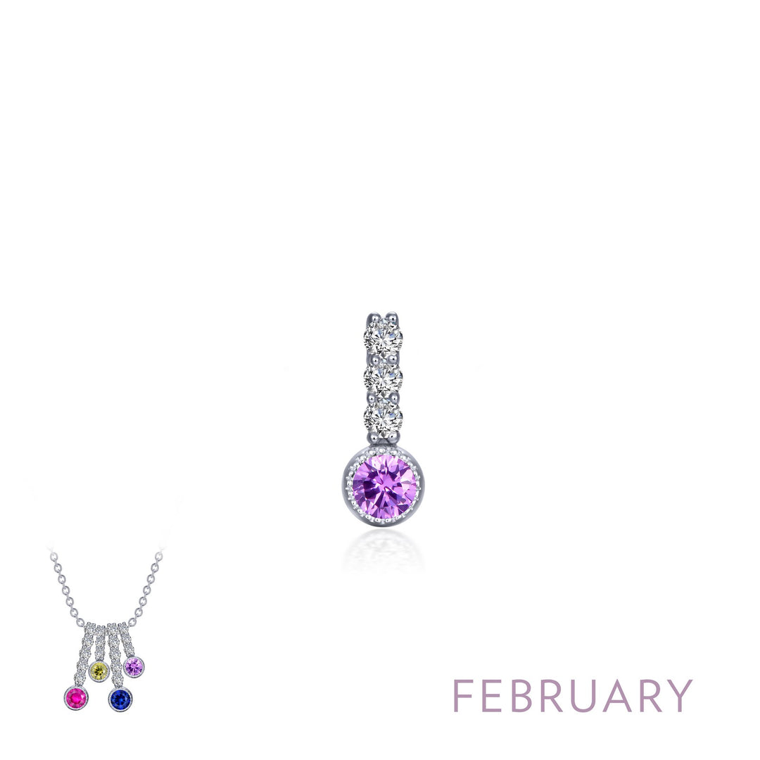 february birthstone love pendant 3