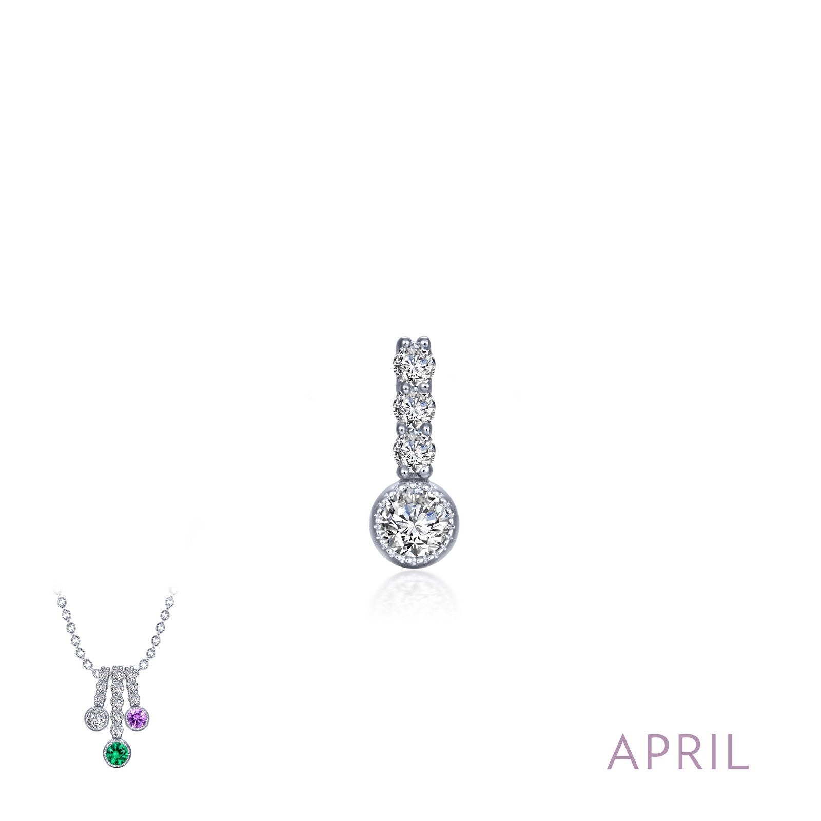 april birthstone love pendant 3