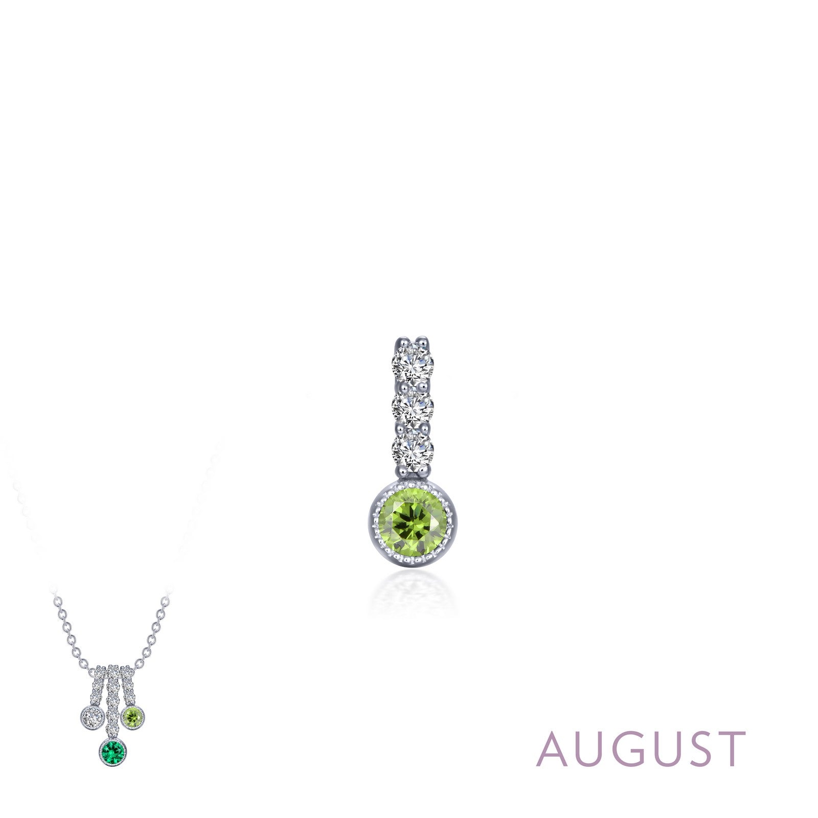 august birthstone love pendant 3